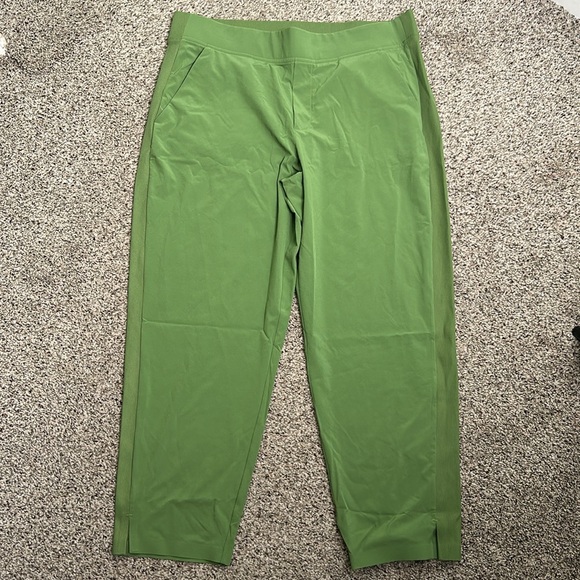 Athleta Brooklyn ankle pants size 14p green new with tags active wear - Picture 8 of 14